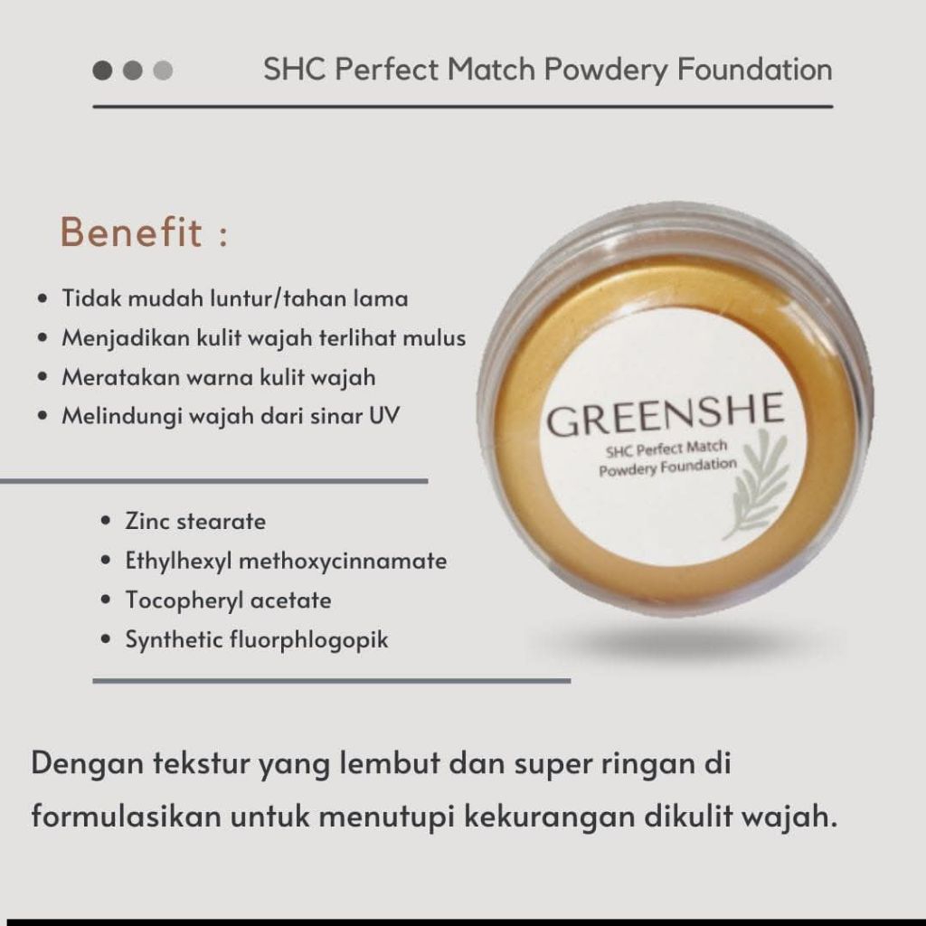 Greenshe SHC perfect Match Powdery Foundation