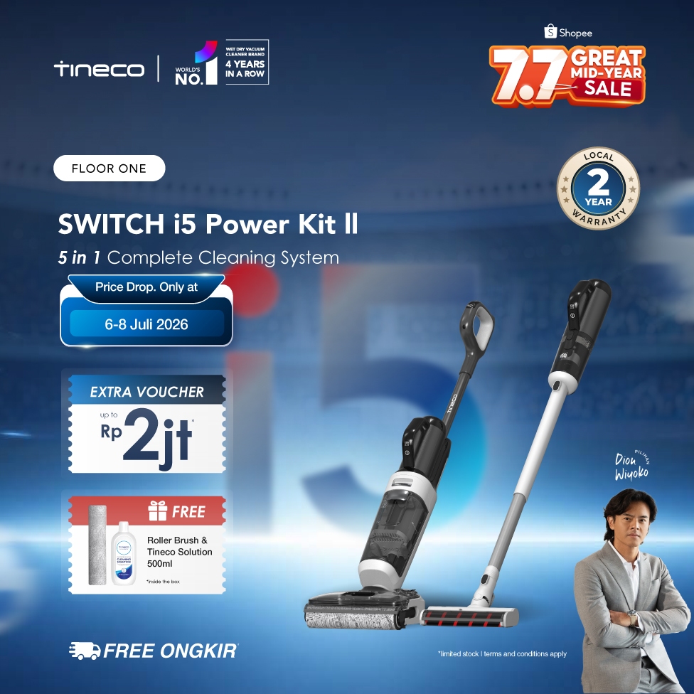 Tineco Floor One Switch i5 Powerkit II Smart Wet Dry Cordless Stick Vacuum Cleaner and Floor Washer
