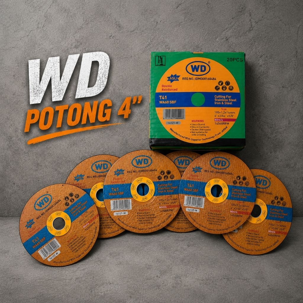 Batu Potong WD 4 inch Mata Gerinda WD 4" WD Potong Resibon WD