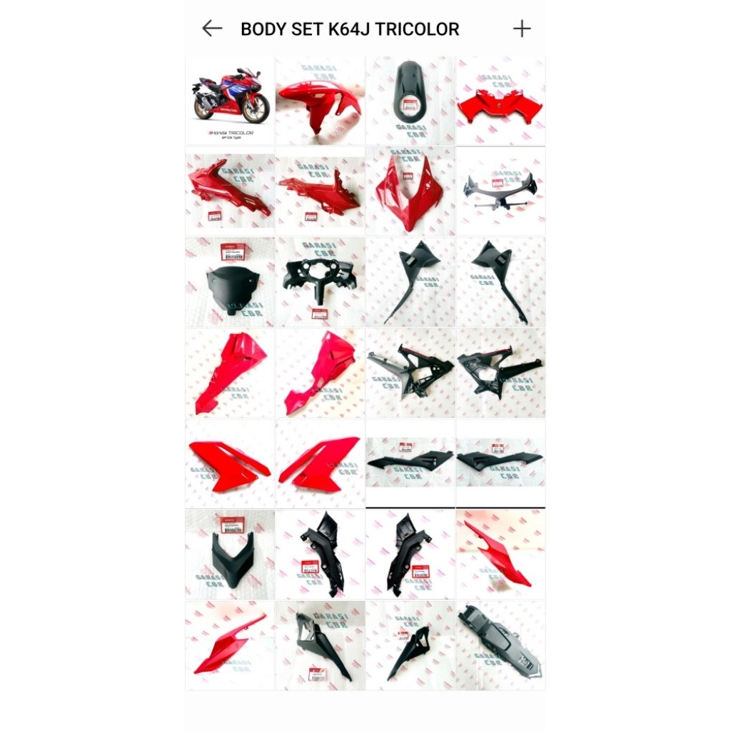 Body Kit New CBR 250RR 2023 - Body Set New CBR 250RR - Full Body New CBR 250RR 2023