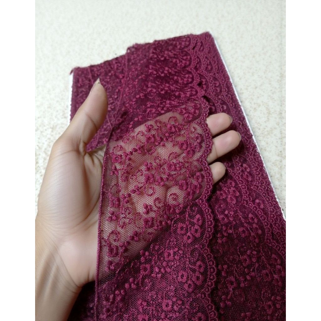 RENDA TILE FUL BORDIR BUAT GAMIS, MUKENA, OUTHER, DRES, DAN HIASAN BAJU/RENDA KUALITAS PREMIUM