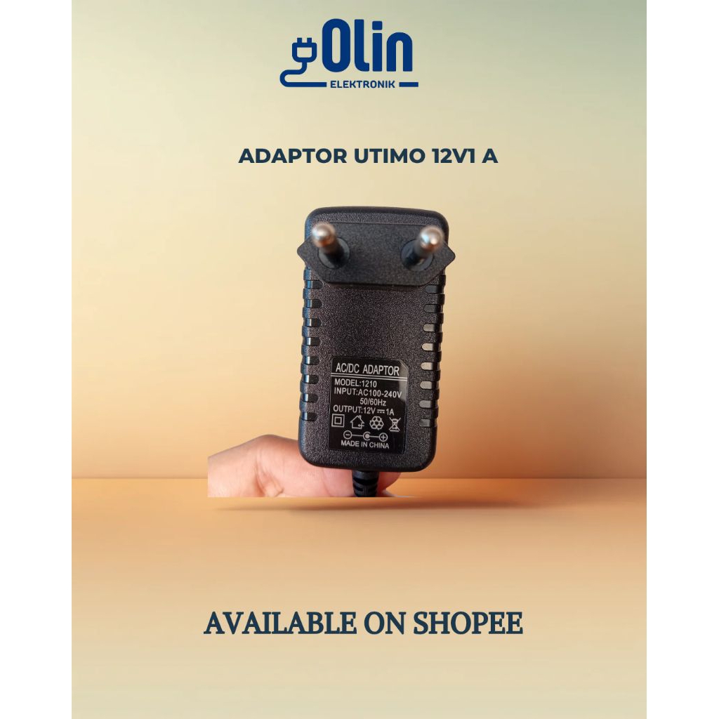 ADAPTOR UTIMO 12V 1A AC/DC