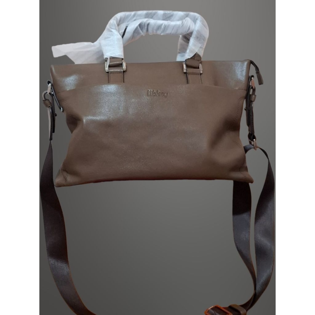 preloved tas briefcase/tote bag/soulder bag/jinjing pria "wolsey" kulit asli(sapi)