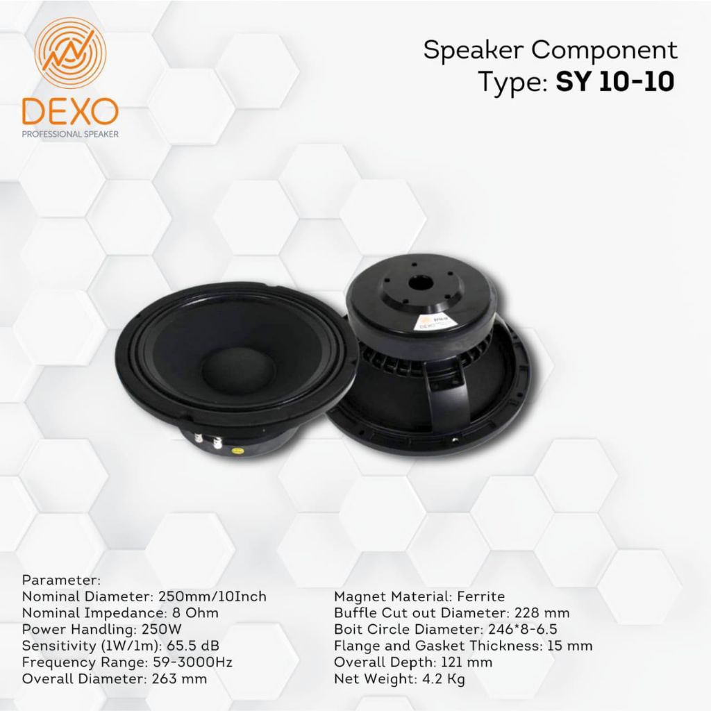 Speaker DEXO SY10-10 Inch Original DEXO