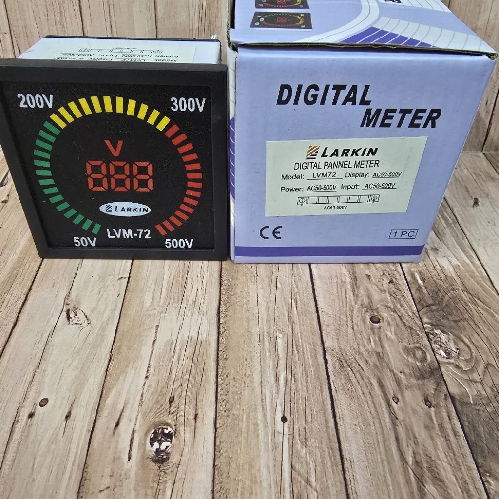 DIGITAL VOLTMETER 72X72 PENGUKURAN VOLT 50-500V LVM-72 LARKIN
