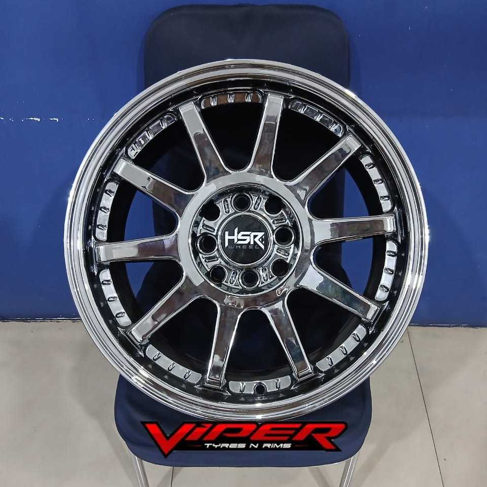 Velg Racing Ring 16 Pcd 4 Warna BLACK CHROME HSR GYMKANA BOROKO
