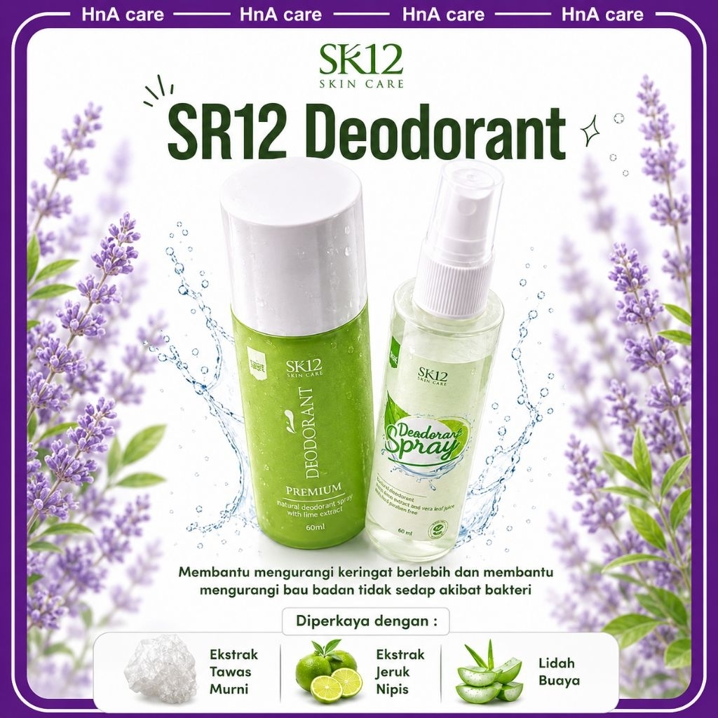 Deodorant SR12- Deodorant Spray SR12 & Deodorant Spray Premium SR12 | Solusi Bau Badan |