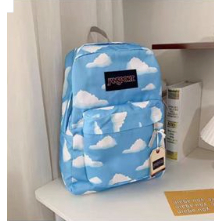 READY JANSPORT Haze Blue Backpack Unisex Student School Bag Large Capacity Classic Computer Backpack