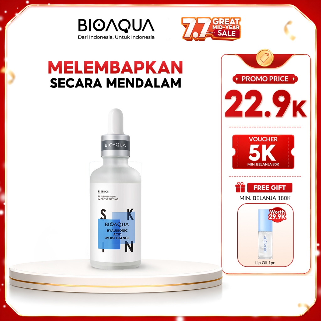BIOAQUA Hyaluronic Acid Moist Essence 50ml Serum Wajah Skincare BPOM
