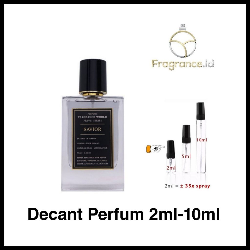 Decant Parfum Fragrance World Prive Series Savior Extrait De Parfum
