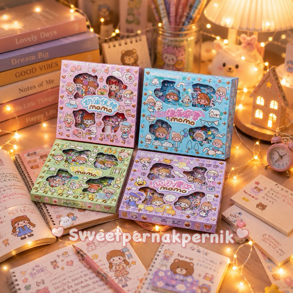 Stiker besar stiker momo viral isi 100pc,stiker Momo mix isi 100pcs VIRAL️