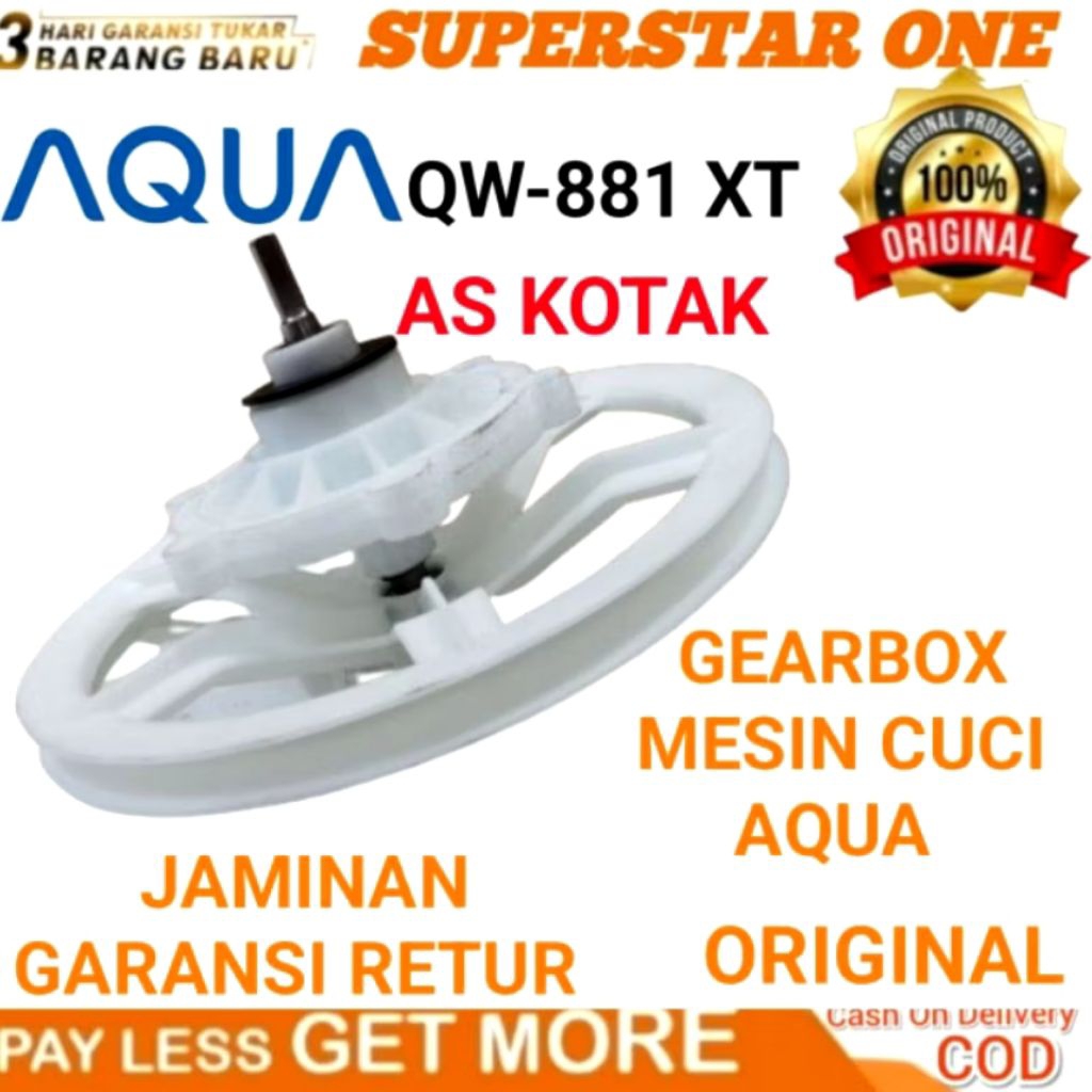 GEARBOX MESIN CUCI AQUA AS KOTAK QW-881XT/QW 881 XT