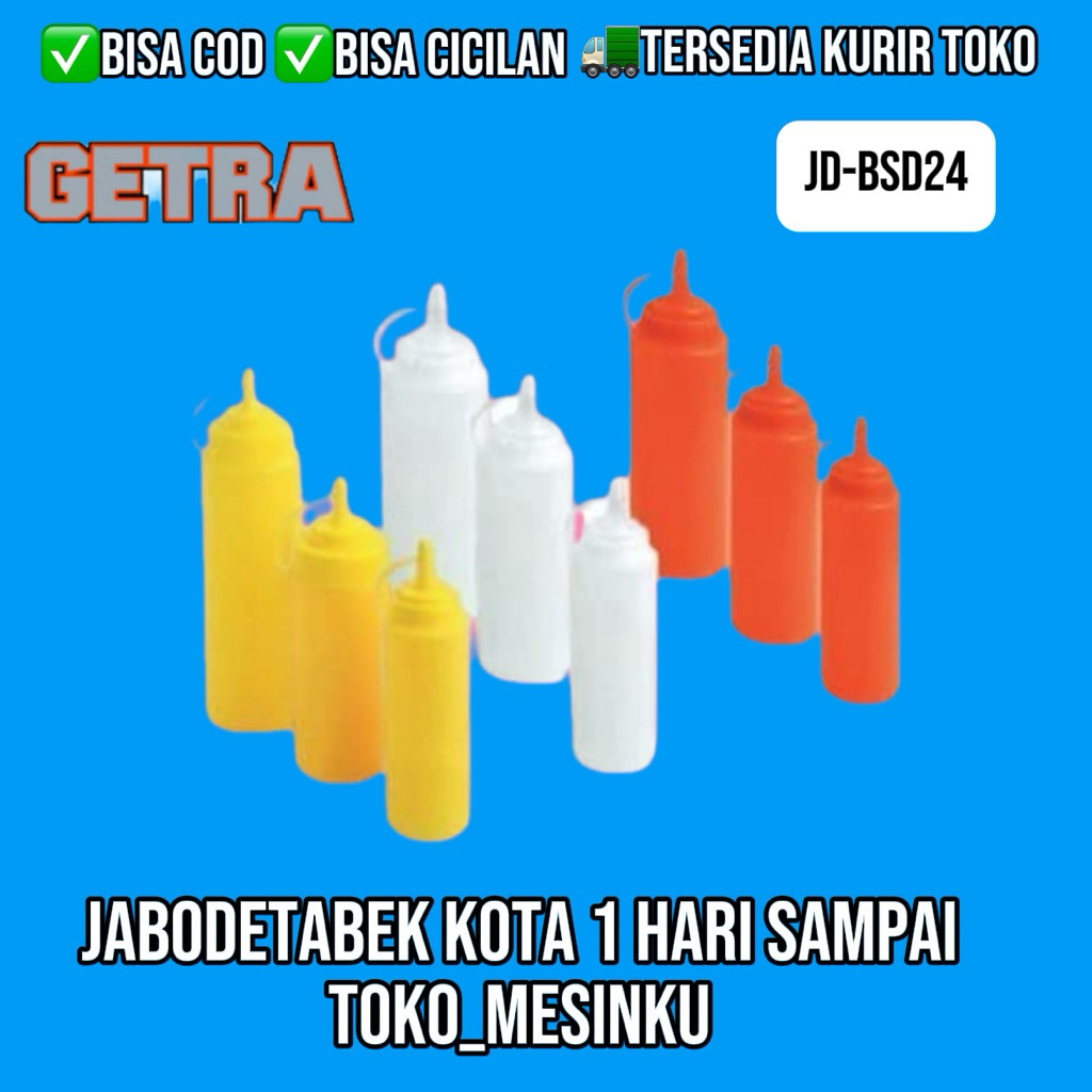 GETRA BOTOL TEMPAT SAOS KECAP SAUCE SQUEEZE DISPENSER TYPE JD-BSD24