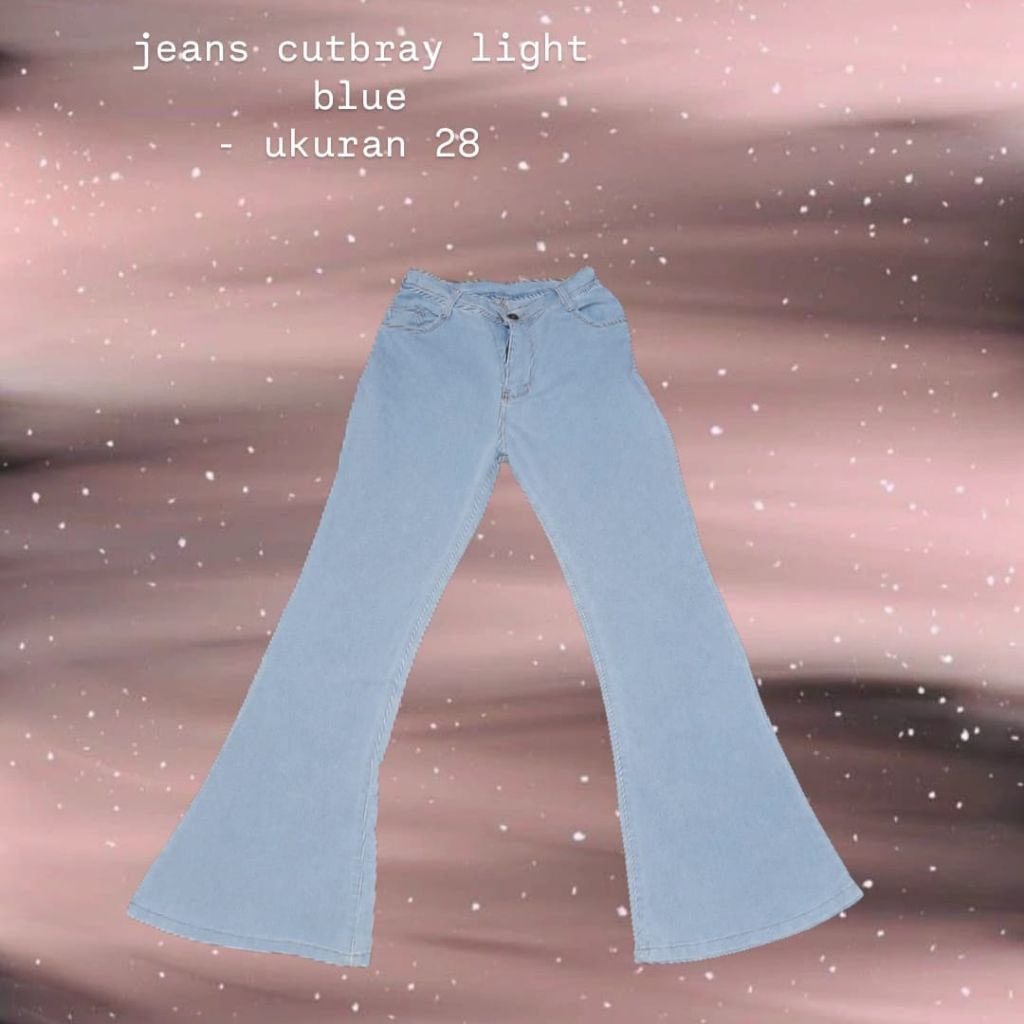 jeans cutbray light blue no 27-28