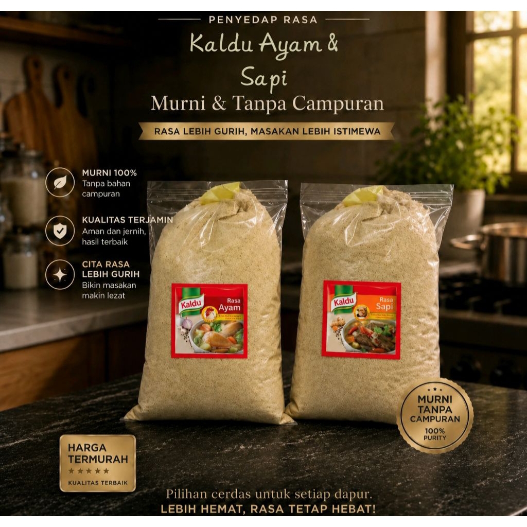 500gr Penyedap Kaldu Curah Ayam & Sapi Kemasan Repack