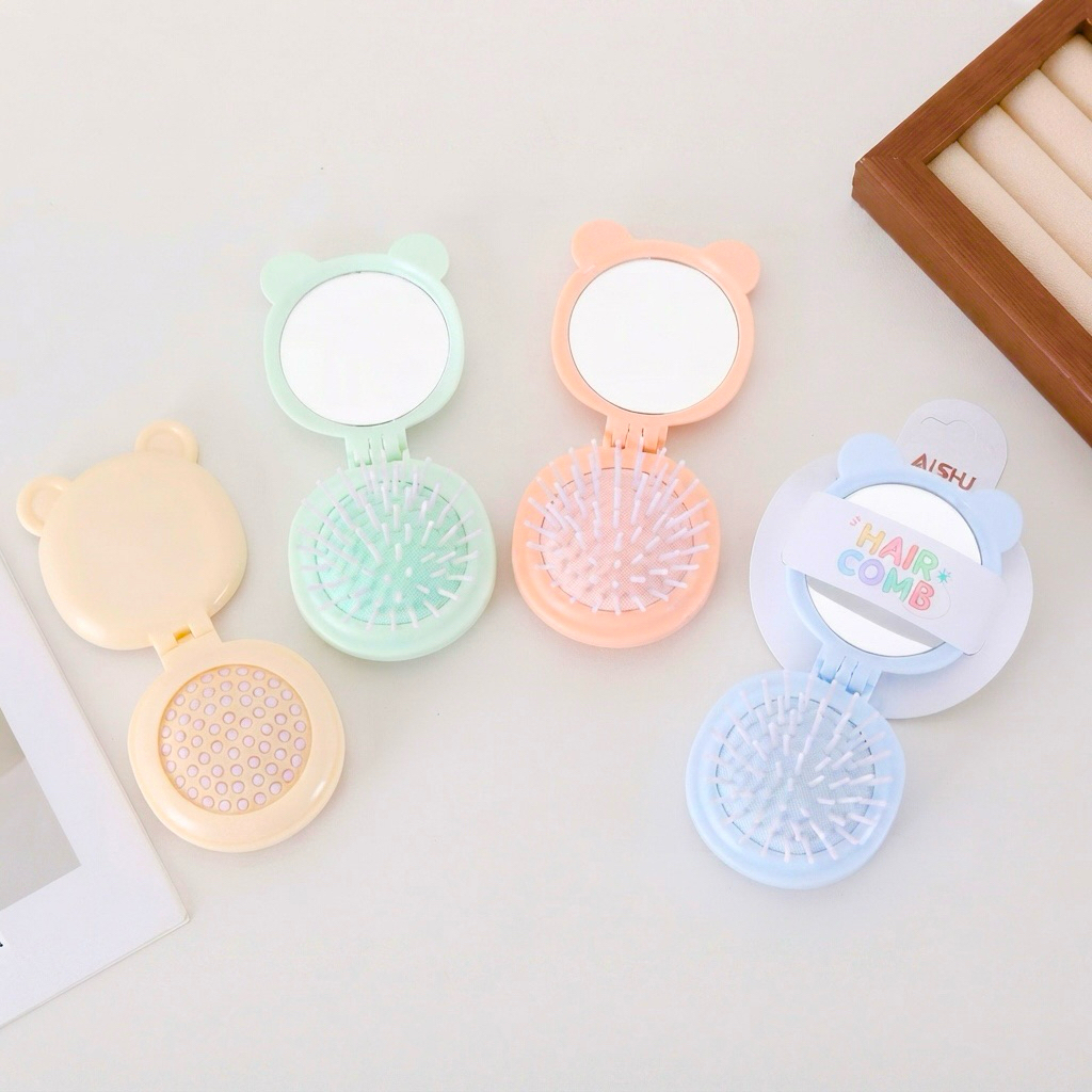 MA-32 Sisir Lipat Pastel Sisir Lucu Sisir Kaca Sisir Rambut Sisir Lipat Kaca