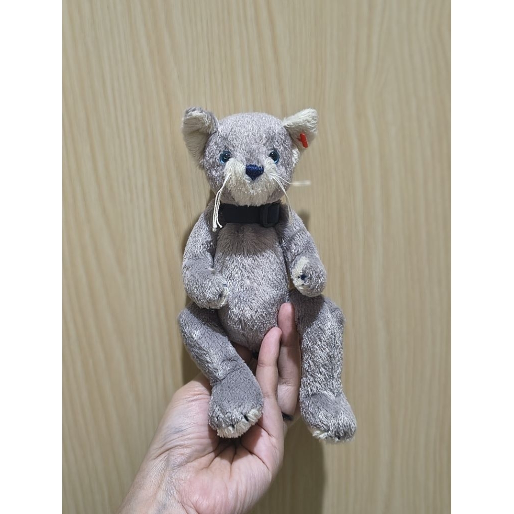 Boneka kucing classic artikulasi isi bulir rare brand TY