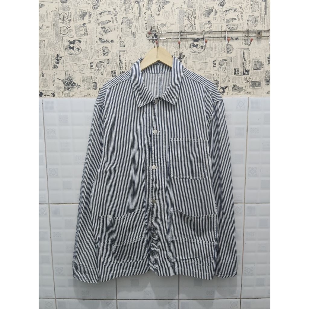 hickory stripe chore shirt 8seconds (XL-XXL )