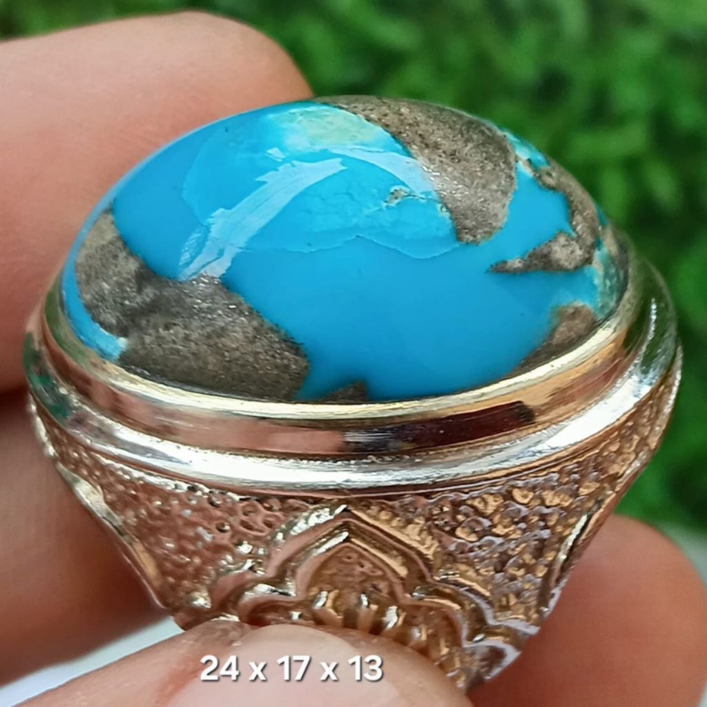 NATURAL CINCIN PIRUS PERSIA WARNA BIRU MUMBUL