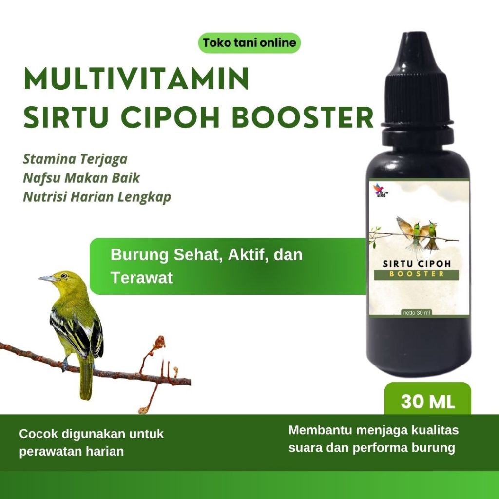 Vitamin Burung Gacor 30 ml Untuk SIRTU CIPOH Vitamin Penggacor Burung Rekomendasi Burung Kicau