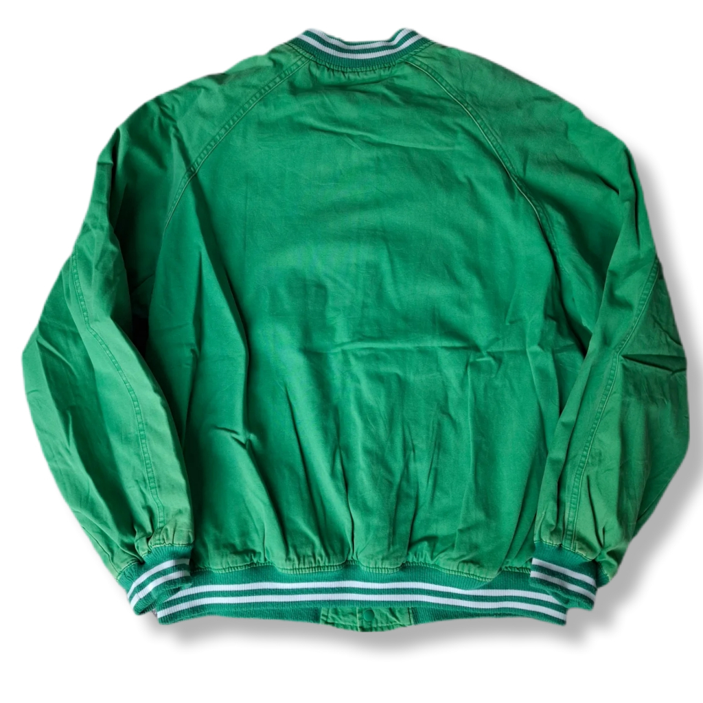 BLOCKOUT GREEN VARSITY JACKET | OUTERWEAR | GS