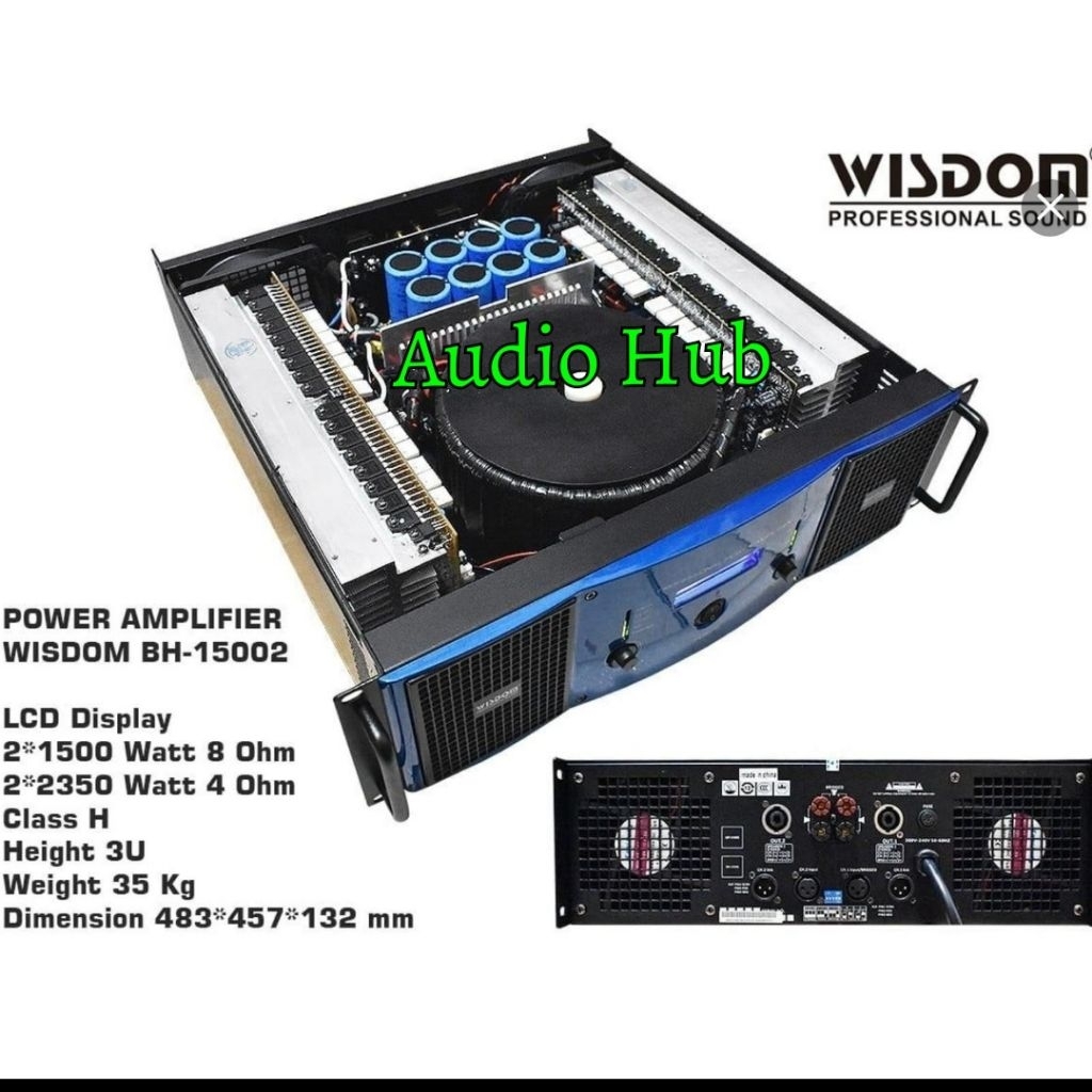 Power Amifier Wisdom BH15002 / BH 15002 Power Amplifier Wisdom Garansi Resmi