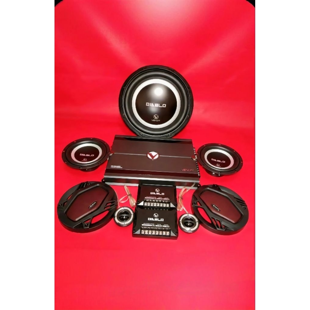 paket  Power VENOM DIABLO VO-406MKII & Subwoofer VENOM DIABLO 12" & Speaker Split VENOM DIABLO
