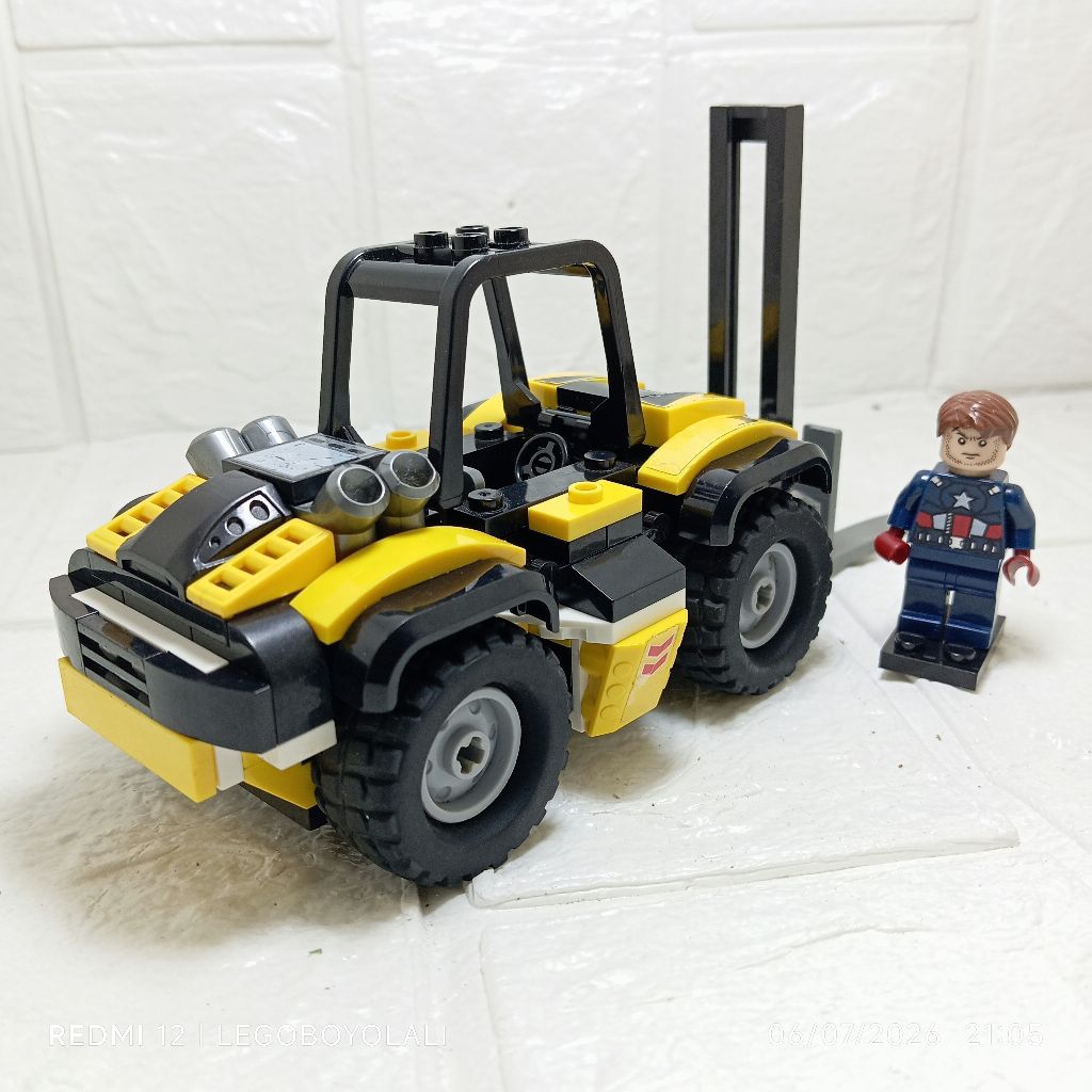 Lego kw mobil forklift - mobil ekskavator - Lego kontruksi - Lego kendaraan proyek - Lego second