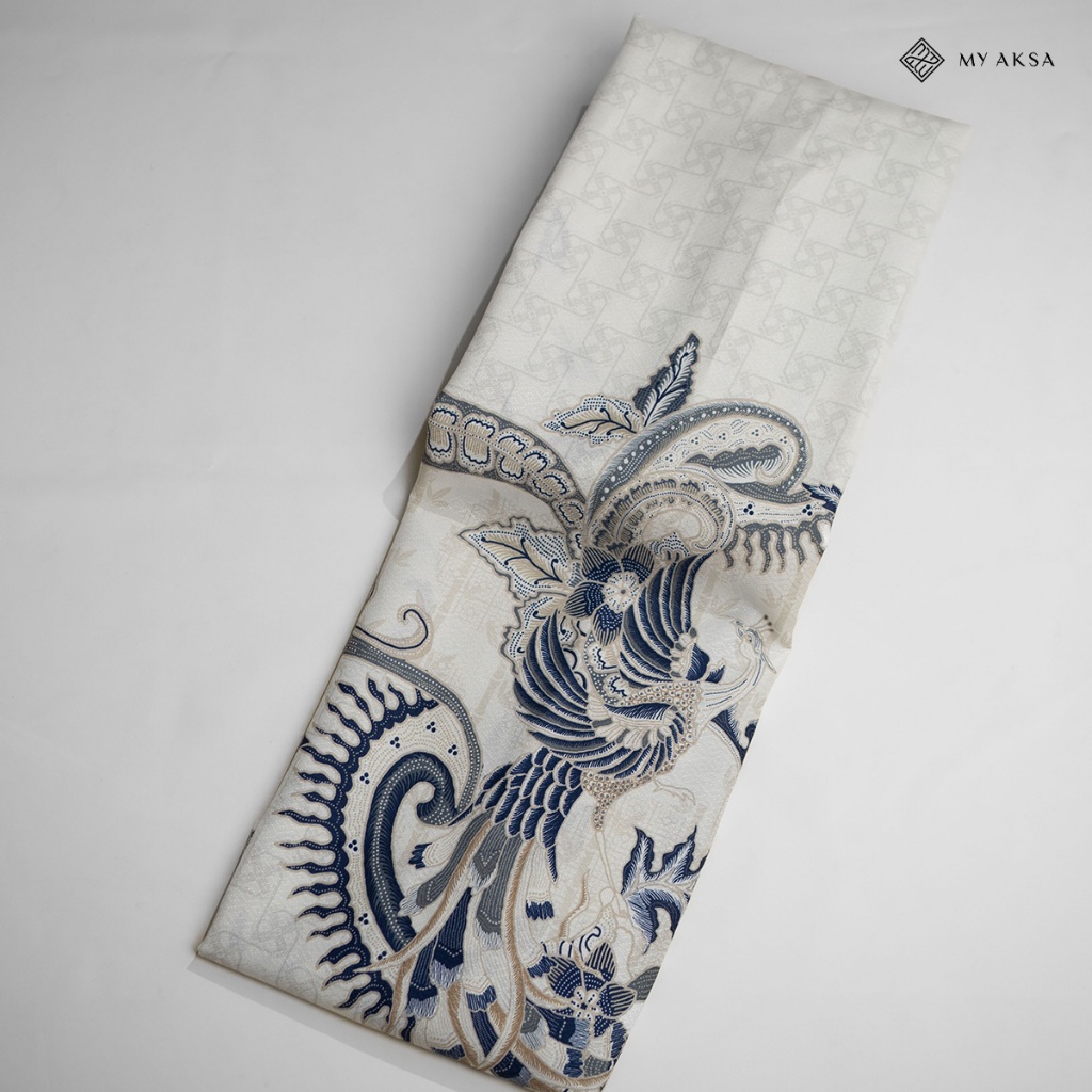 My Aksa Kain Batik Dobby Riku White
