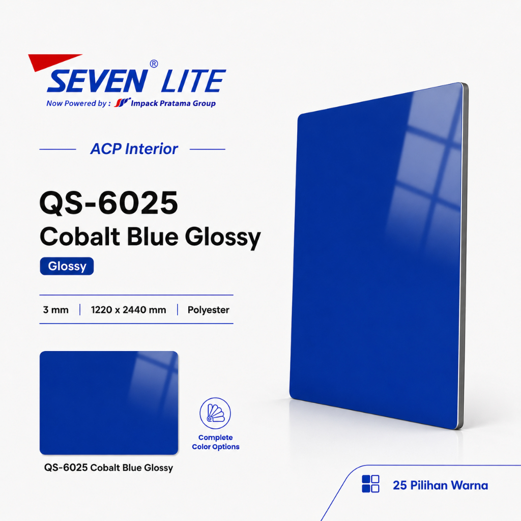 Seven Lite ACP Panel Aluminium 3mm PE 0.05 Komposit Interior 1220x2440 - Glossy Series
