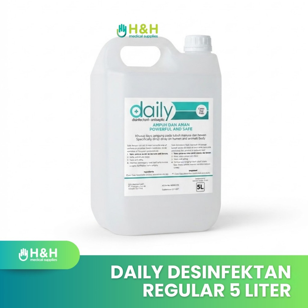 Daily Desinfektan Regular / Daily Disinfectant dan Antiseptic / Desinfektan Cair / Desinfektan 5 Lit