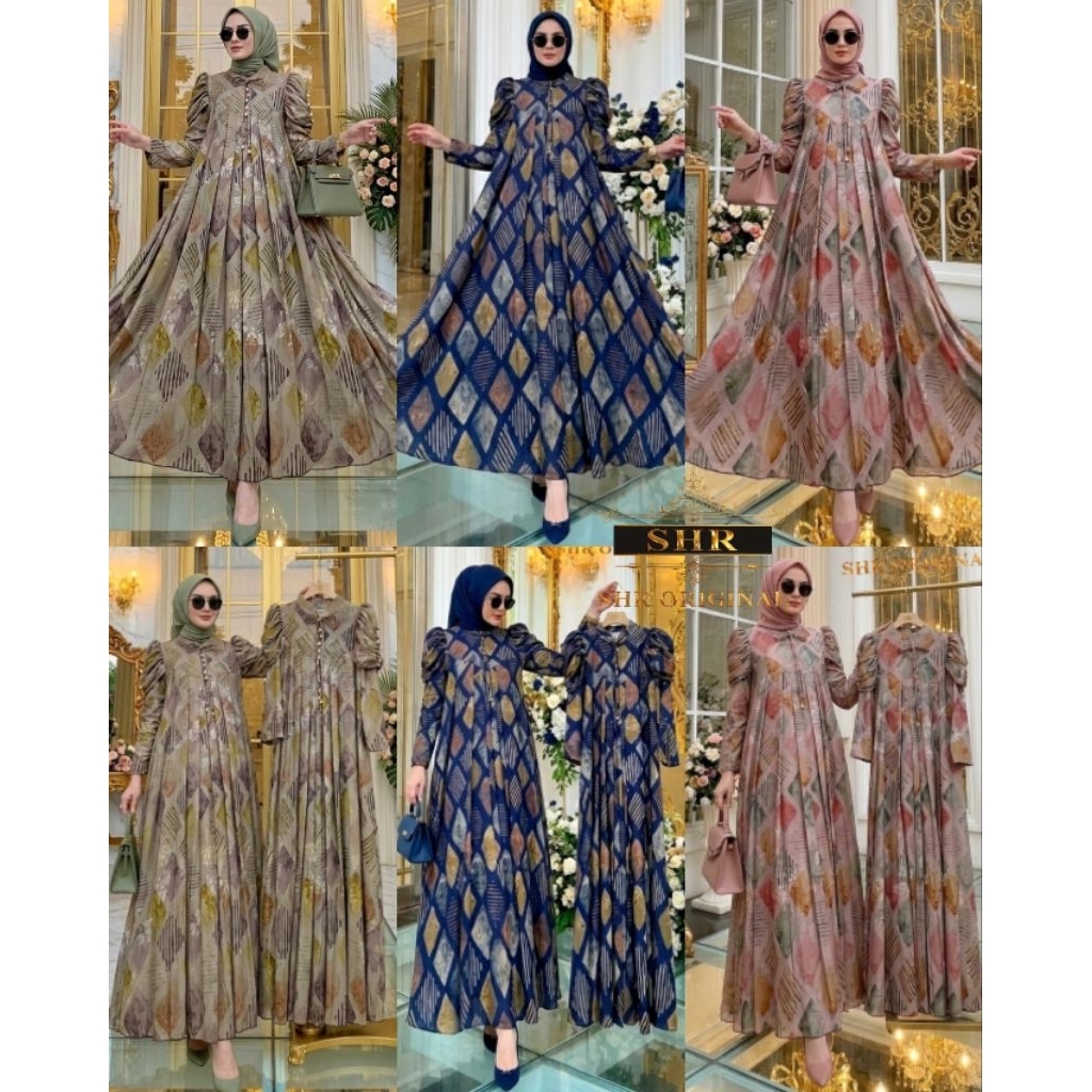 READY BAJU SHR GAMIS PRIMCES DADA KARET MOTIF COD