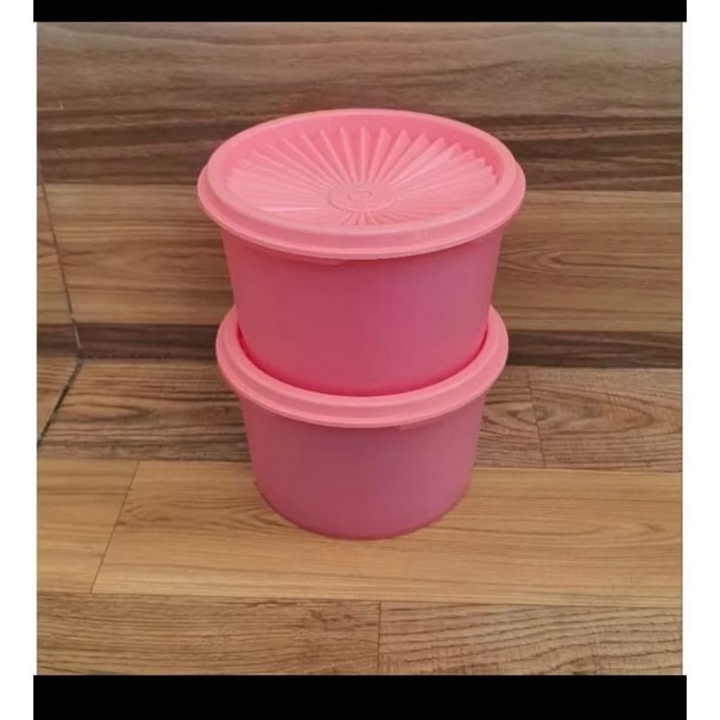 mini Deco canister pink 2pcs Tupperware