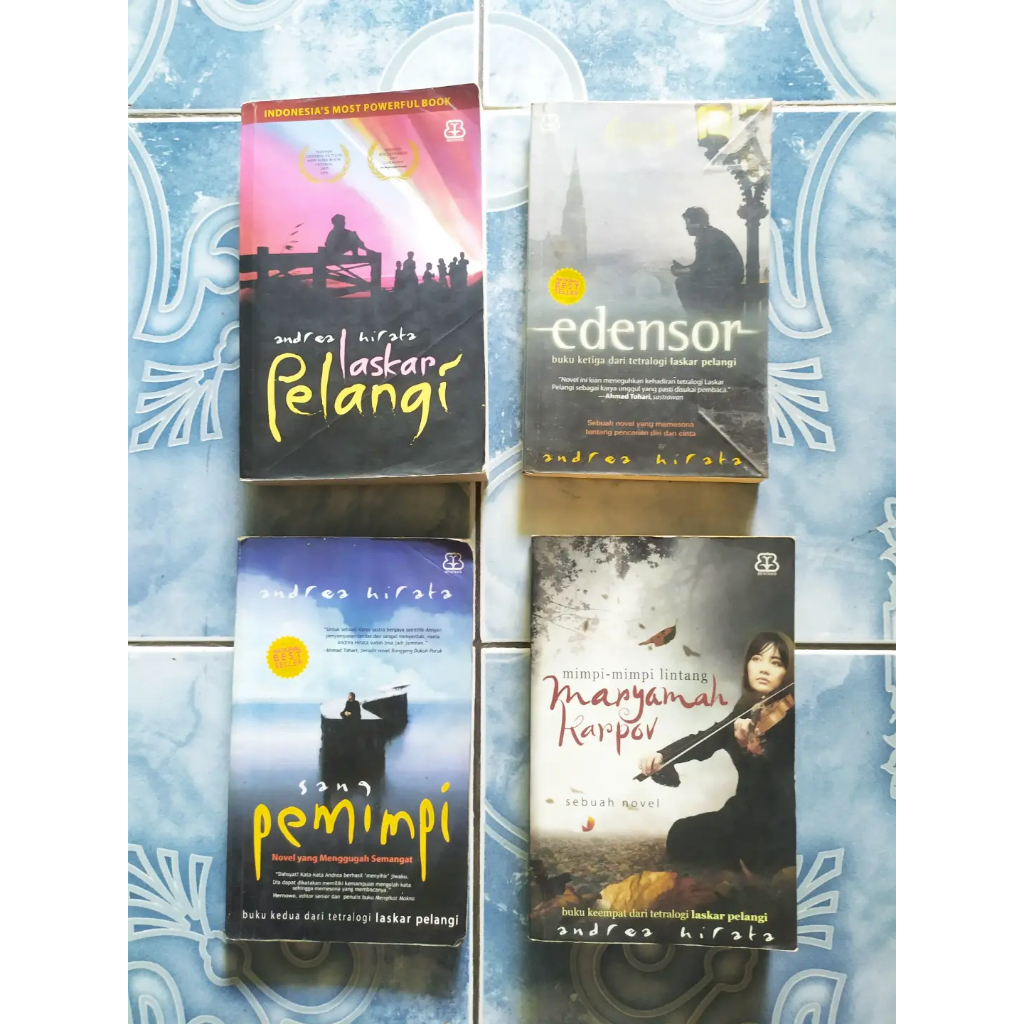 Original Lengkap Tetralogi Laskar Pelangi Edensor Maryamah Karpov Sang Pemimpi Andrea Hirata