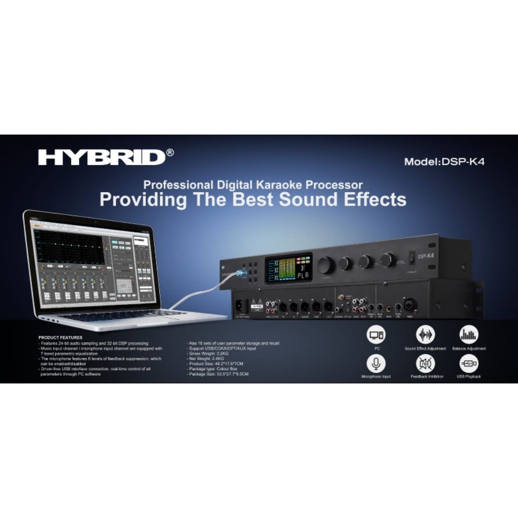 HYBRID DSP K4 DIGITAL KARAOKE/ Hybrid Dsp K4 Digital Karaoke/ hybrid dsp k4 digital karaoke