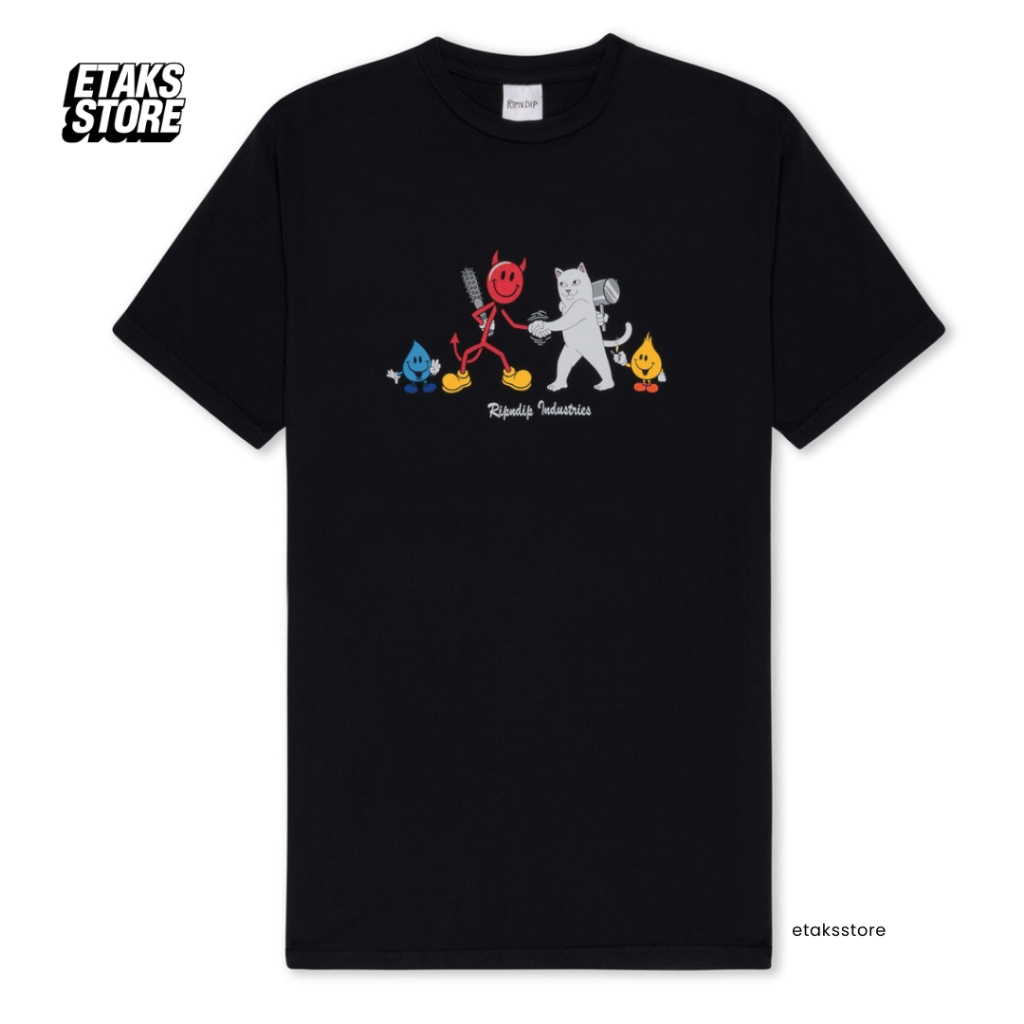Kaos Rip n Dip Nerm VS Devilman Tee Black Vintage | Original Resmi