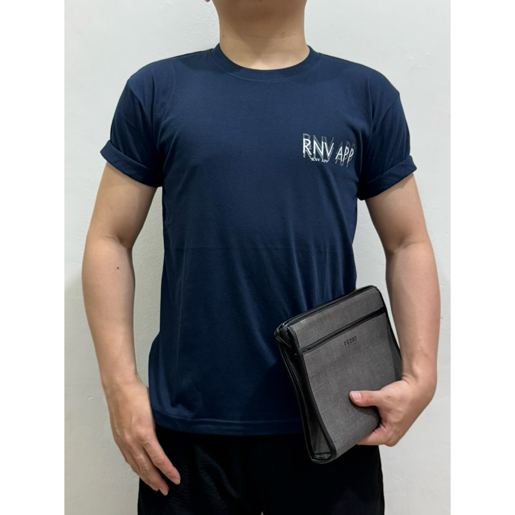 RNVAPP Kaos Pria Distro SemiCotton 24s - Motif Logo RNV Blur Design New