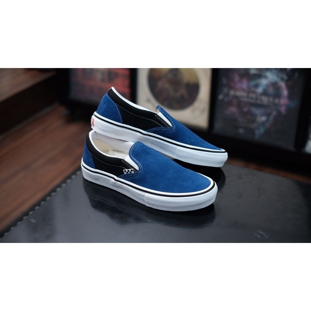 Vans Slip On Skate Blue Black