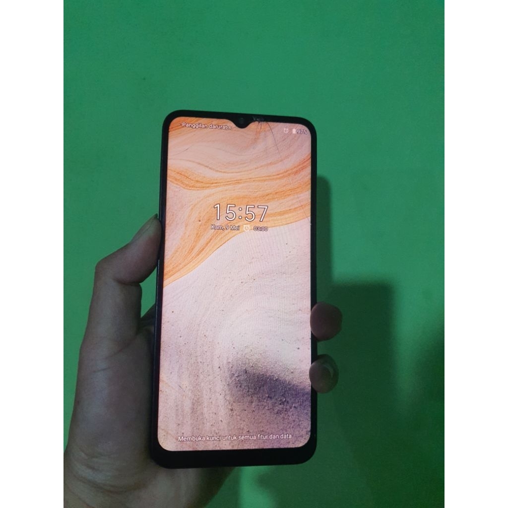 Lcd bekas Realme C20 retak tp sentuh msh normal