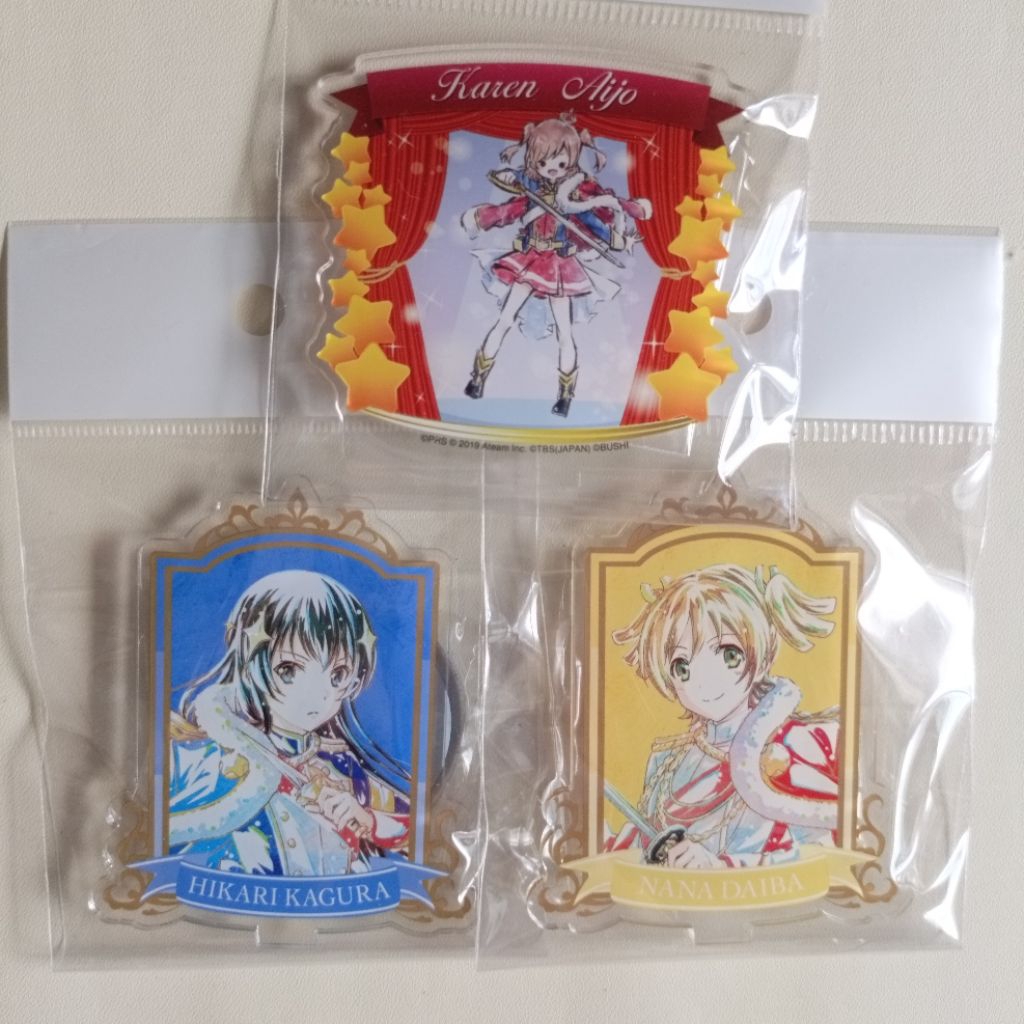 Revue Starlight Nana Hikari Karen standee akrilik keychain official