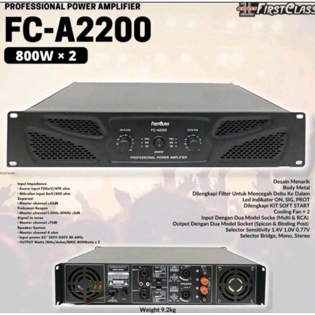 Power amplifier firstclass FC-A2200 Original FIRSTCLASS2200