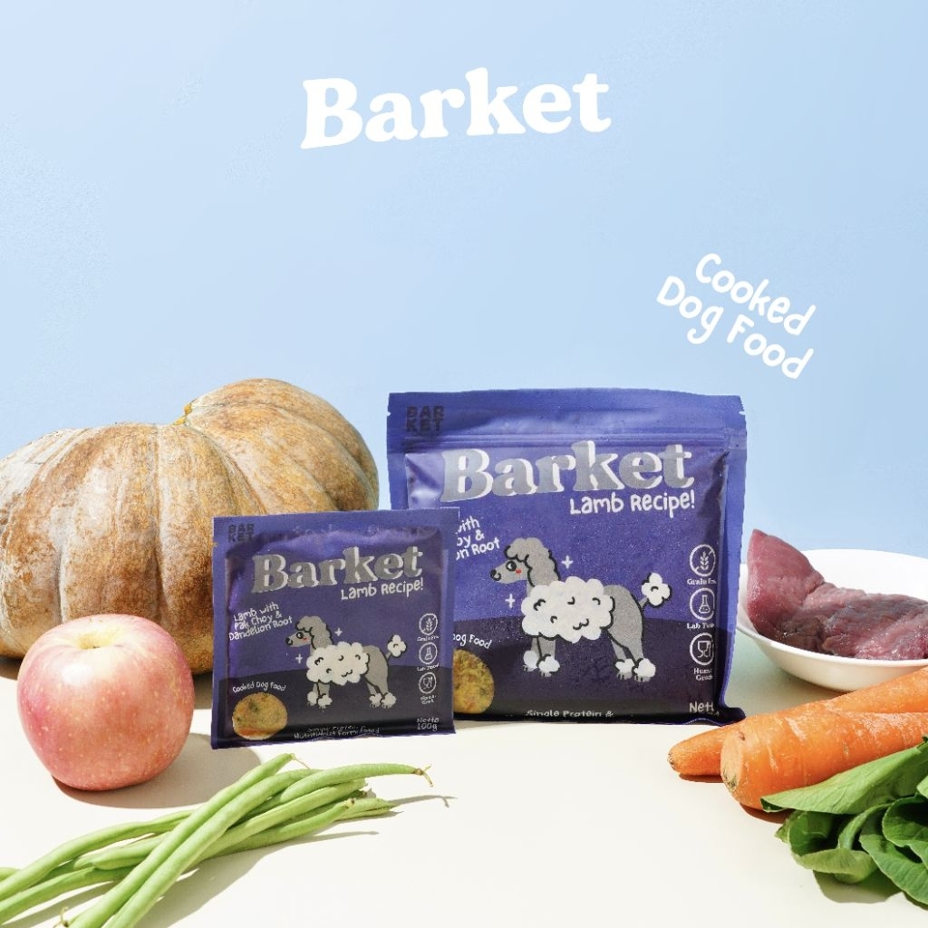 Barket Lamb Cooked Dog Food | Lamb Cooked Dog Food | 100g 500g