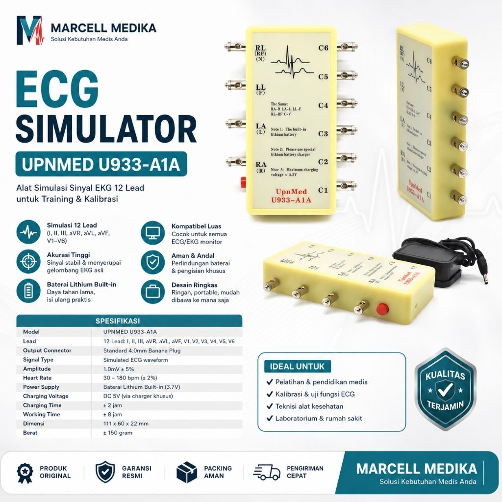 ECG SIMULATOR SIGNAL GENERATOR / ECG SIMULATOR UpnMed U933-A1A
