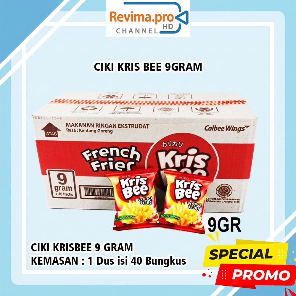 Ciki Kris Bee 9 Gram French Fries Kentang Goreng 1 Dus 40 Bungkus