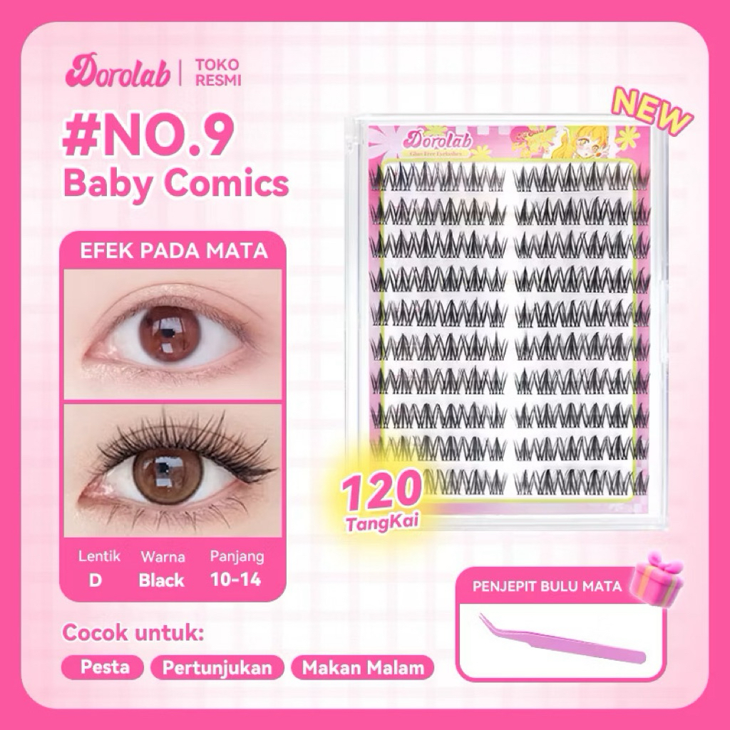Preloved Fake Lashes Bulu Mata Palsu Tanpa Lem Dorolab Baby Comics No. 9