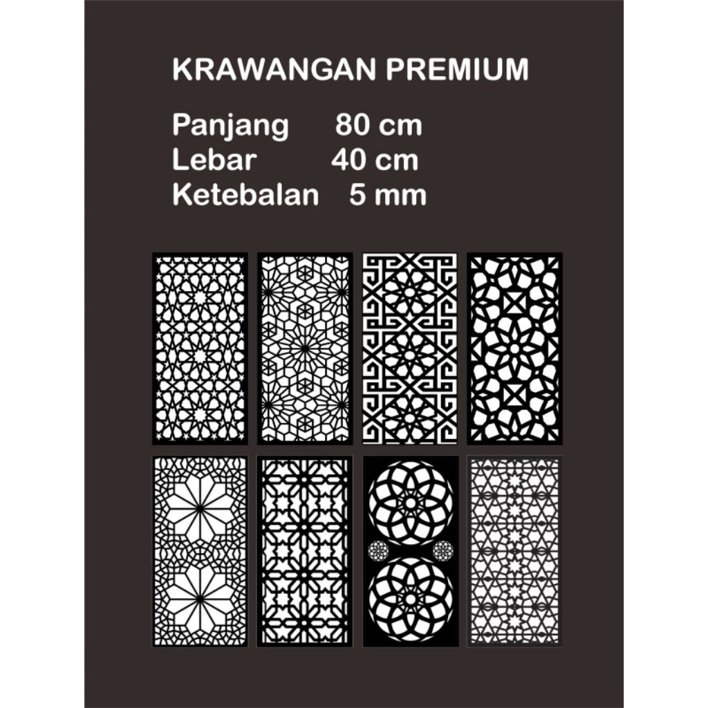 KRAWANGAN PVC BOARD / ORNAMEN PVC FOAM BOARD TEBAL 5MM /PARTISI