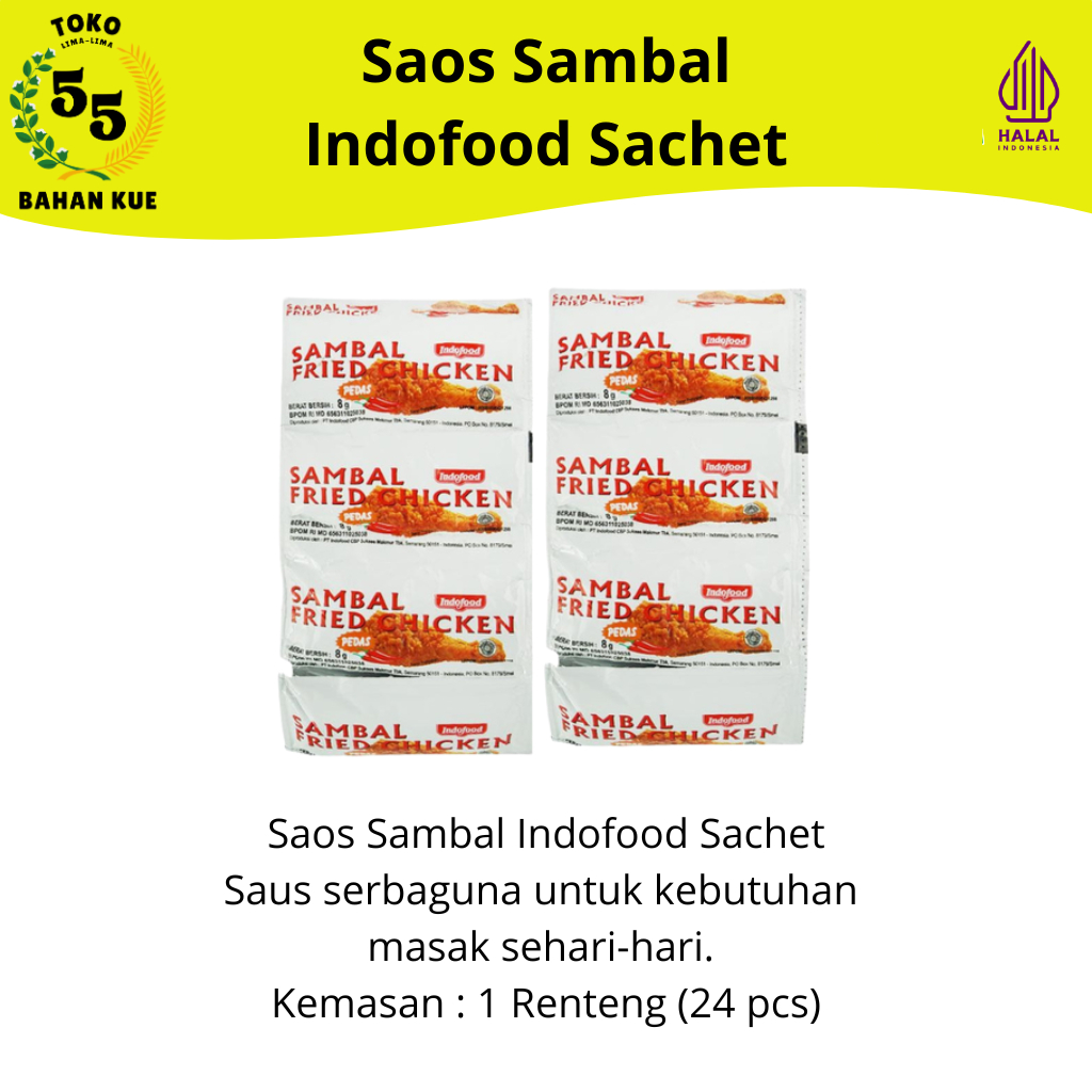 Saos Sambal Sachet Merek Indofood (24 Sachet)