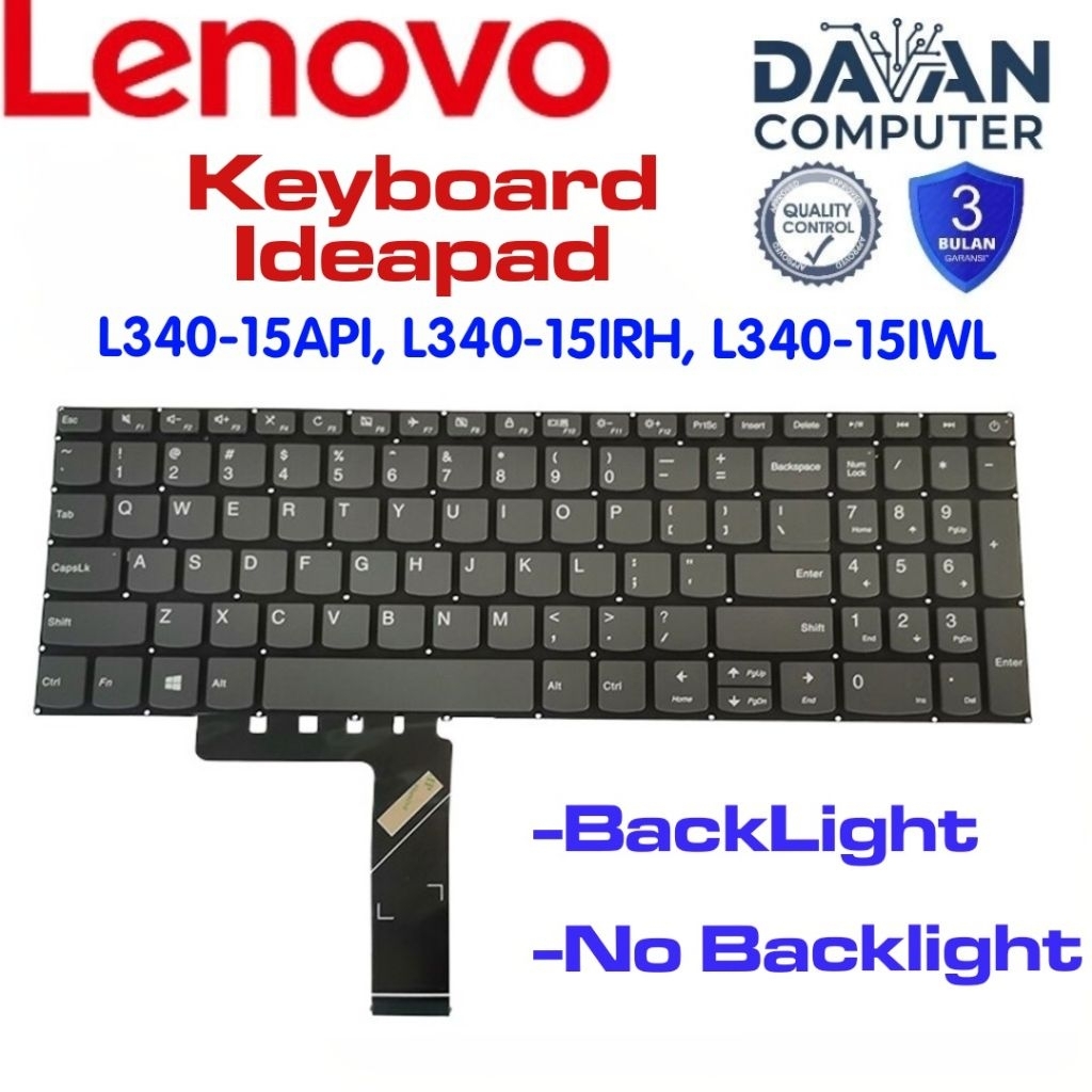 Keyboard Lenovo L340-15IWL L340-15IRH L340-17API L340-17IRH Keyboard US