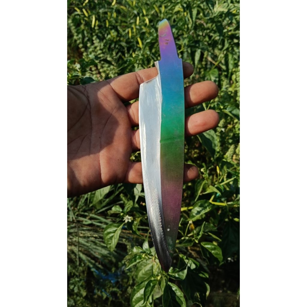 Pisau Saset Sapi Baja D2 Pelangi