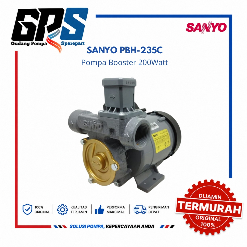 [SANYO]  POMPA AIR SANYO PBH-235C BOOSTER PUMP 200 WATT
